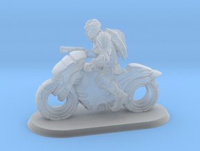 1/144 Modern Motorcycle Warrior Rider in Clear Ultra Fine Detail Plastic