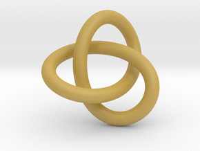 Tri Knot Pendant in Tan Fine Detail Plastic