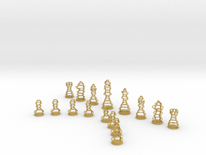 Rings Chess Set in Tan Fine Detail Plastic