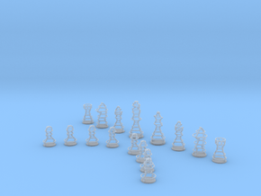 Rings Chess Set in Clear Ultra Fine Detail Plastic