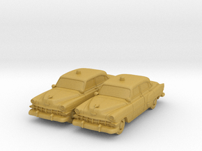 1954 Chevy Police Car (2) N Scale Vehicles in Tan Fine Detail Plastic