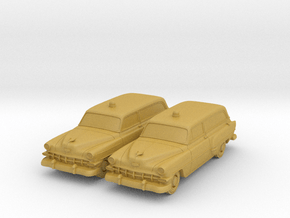 1954 Chevy Police Wagon (2) N Scale Vehicles in Tan Fine Detail Plastic