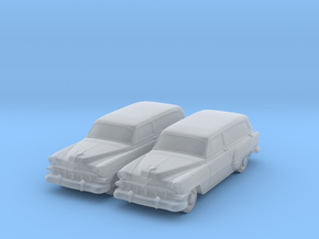 1954 Chevy Sedan Delivery 210 (2) N Scale Vehicles in Clear Ultra Fine Detail Plastic