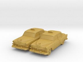 1954 Chevy Taxi (2) N Scale Vehicles in Tan Fine Detail Plastic