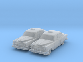 1954 Chevy Taxi (2) N Scale Vehicles in Clear Ultra Fine Detail Plastic