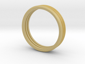 Penta Band Ring Unisex (3 Bands) in Tan Fine Detail Plastic