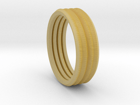 Penta Band Ring (4 Bands) by V DESIGN LAB in Tan Fine Detail Plastic