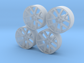 Front Wheels Viper 1-18 X4 in Clear Ultra Fine Detail Plastic