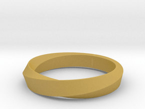  iRiffle Mobius Narrow Ring  I (Size 6.5) in Tan Fine Detail Plastic