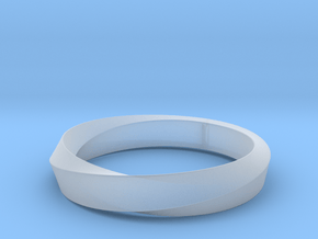  iRiffle Mobius Narrow Ring  I (Size 6.5) in Clear Ultra Fine Detail Plastic