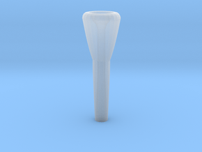 Trumpet mouthpiece in Clear Ultra Fine Detail Plastic