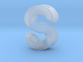 S Pendant_1 in Clear Ultra Fine Detail Plastic