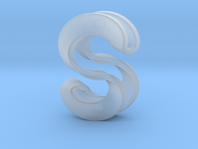 S Pendant_2 in Clear Ultra Fine Detail Plastic