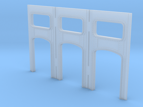 Arched Cross Girders - set of 3 (N-scale) in Clear Ultra Fine Detail Plastic