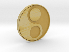 In-Yo/Yin-Yang Disc in Tan Fine Detail Plastic