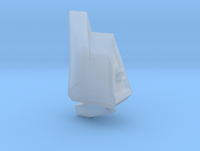1/1000 Eta Lyrae Light Cruiser Main Body  (part #2 in Clear Ultra Fine Detail Plastic