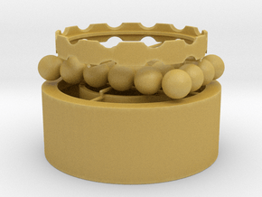 3D Printable Water Proof Ball Bearings Assembly #1 in Tan Fine Detail Plastic