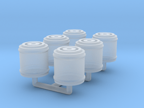 Konami Eagle - Nuclear Waste Canisters (6x sprue) in Clear Ultra Fine Detail Plastic