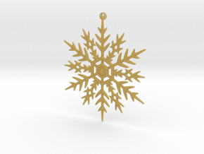 Snowflake earring or pendant in Tan Fine Detail Plastic