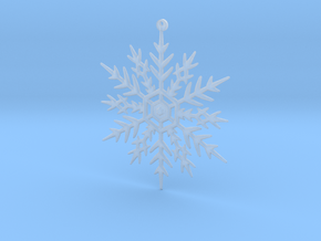 Snowflake earring or pendant in Clear Ultra Fine Detail Plastic