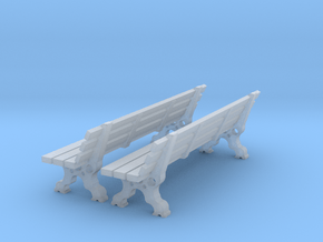 bancs HO 24 mm long  2 pieces in Clear Ultra Fine Detail Plastic