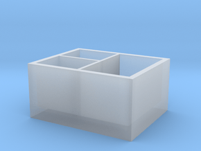 Multifunctional storage box in Clear Ultra Fine Detail Plastic