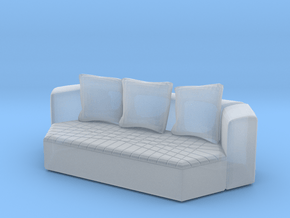 Miniature 1:24 Sofa in Clear Ultra Fine Detail Plastic