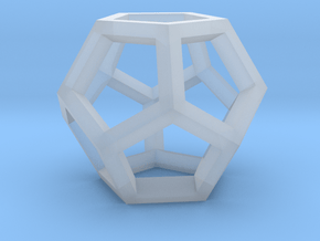  lawal 18mm v2 skeletal dodecahedron gmtrx  in Clear Ultra Fine Detail Plastic