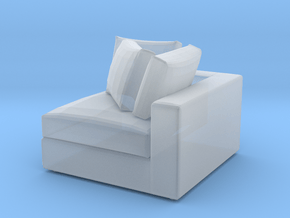 Miniature 1:24 Sofa  in Clear Ultra Fine Detail Plastic