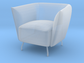 Miniature 1:24 Armchair  in Clear Ultra Fine Detail Plastic