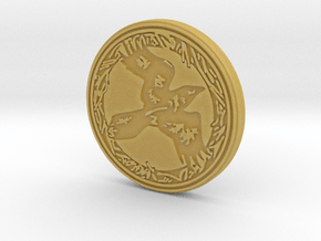 Raven animal totem token ( customized) in Tan Fine Detail Plastic