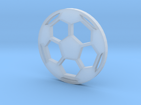 Soccer Ball - flat- filled in Clear Ultra Fine Detail Plastic