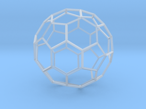 Soccer Ball - wireframe in Tan Fine Detail Plastic