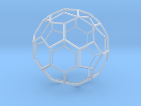 Soccer Ball - wireframe in Clear Ultra Fine Detail Plastic