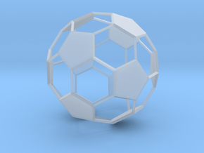 Soccer Ball - wireframe - 2 in Clear Ultra Fine Detail Plastic