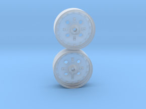 1/64th Scale 42 Inch Silver Cast Wheel in Clear Ultra Fine Detail Plastic