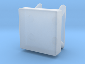 Square Stool in Clear Ultra Fine Detail Plastic