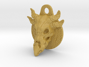 Dragonskull pendant in Tan Fine Detail Plastic