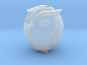 Owl charm in Clear Ultra Fine Detail Plastic