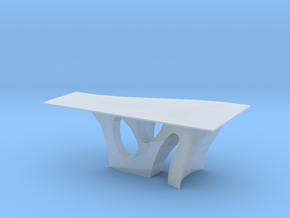 Modern miniature 1:48 Table in Clear Ultra Fine Detail Plastic