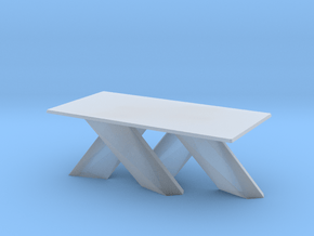 Modern Miniature 1:24 Table in Clear Ultra Fine Detail Plastic