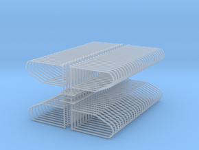 1/64 100 Single post freestall Loops  in Clear Ultra Fine Detail Plastic