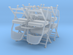 Folding Chairs (Sandler) eight units in Clear Ultra Fine Detail Plastic