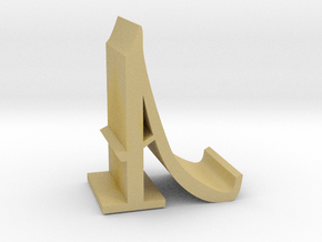 Letter A Mobile Stand in Tan Fine Detail Plastic
