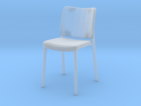 Modern Miniature 1:12 Chair in Clear Ultra Fine Detail Plastic