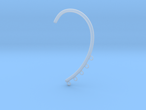 Cosplay Ear Hook Base (style 1) in Clear Ultra Fine Detail Plastic