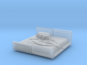 Modern Miniature 1:48 Bed in Clear Ultra Fine Detail Plastic