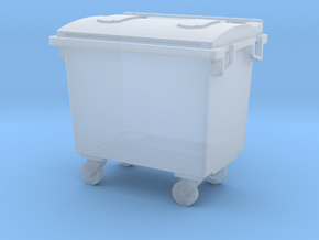 1/43 Grande Poubelle / big wheelie bin in Clear Ultra Fine Detail Plastic