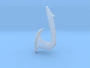 Cosplay Charm - Fish Hook (curved with hole) in Clear Ultra Fine Detail Plastic