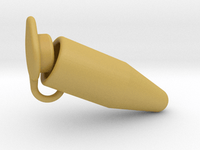 1.5ml Tube Earrings (0.5x scale) in Tan Fine Detail Plastic